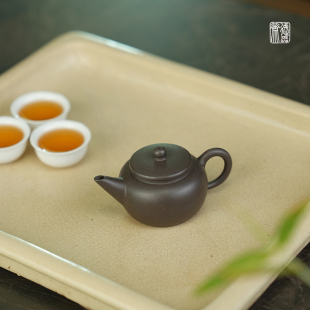 德弈斋宜兴紫砂茶壶茶具复古风黄龙山原矿紫泥迷你平盖水平高温