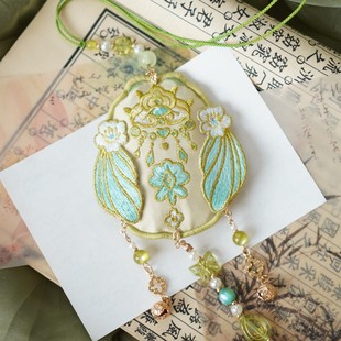 云深雾浅 玉蝉 原创汉服刺绣禁步古风挂件长流苏挂饰马面裙配饰