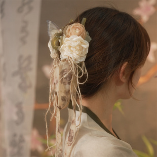 云深雾浅 伏笔 原创新中式抓夹百搭汉服发夹古风头饰懒人发饰夹子