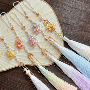 云深雾浅 闲时梦 原创旗袍压襟汉服禁步挂饰古风渐变流苏坠配饰