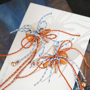 云深雾浅 烟火三千 原创汉服发夹古风新中式发饰葫芦边夹百搭对夹