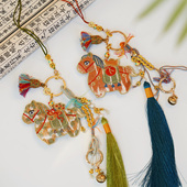 云深雾浅 原创双面刺绣马年钥匙扣包挂汉服禁步小马挂件 小唐马