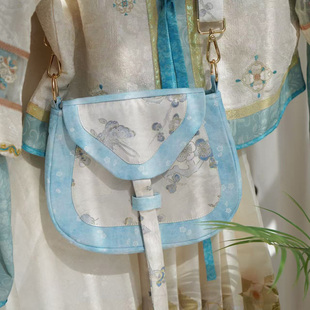 云深雾浅 冰裂梅花 原创汉服包清新货郎包国风单肩斜挎包包女