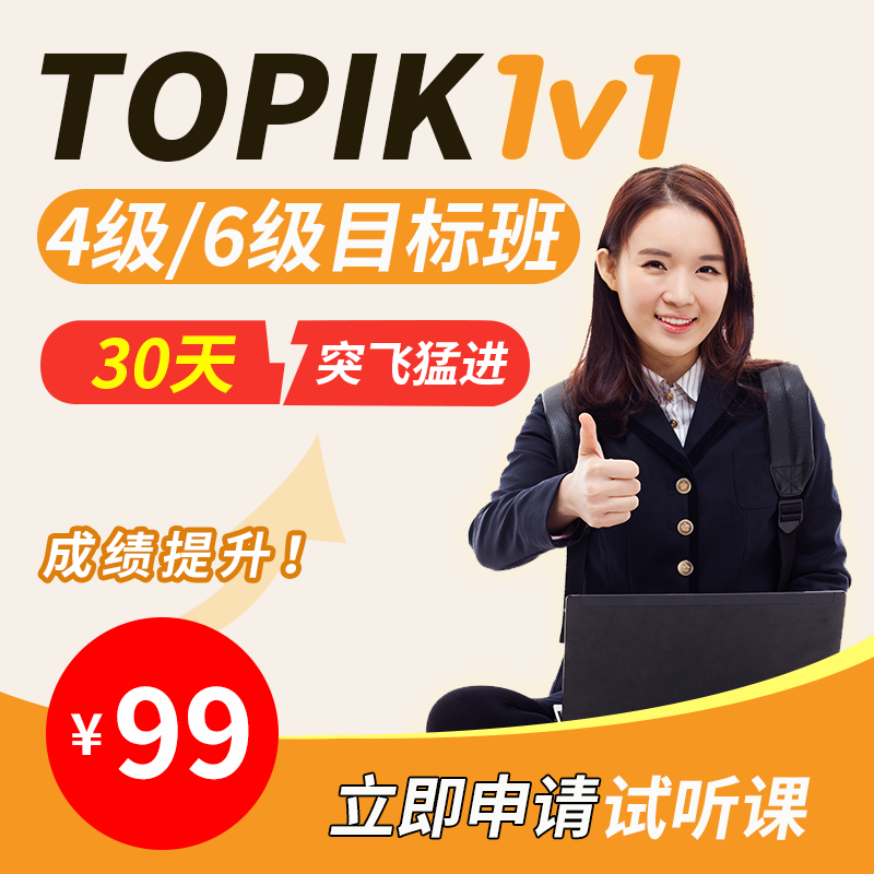 TOPIK韩语考试中教一对一真人在线 真题精讲写作批改听力阅读提分