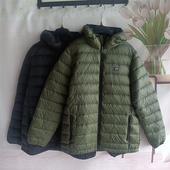 男装 防风疏水连帽排骨轻薄蓬松丝绵衣棉服大码 秋冬新品 欧洲订单