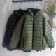 男装 防风疏水连帽排骨轻薄蓬松丝绵衣棉服大码 秋冬新品 欧洲订单