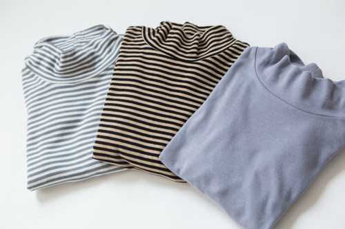 出口日单纯棉春秋冬小高领打底衫