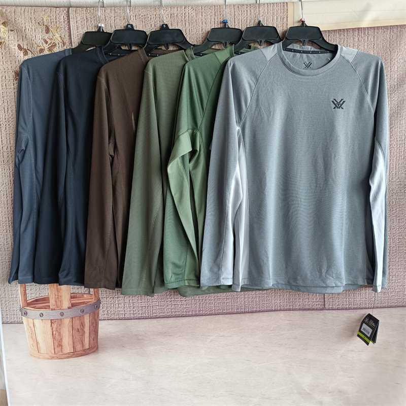 欧美订单 秋季透气速干运动圆领长袖t恤衫大码男t 胸围100-144cm