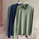 上衣polo衫 男装 T恤衫 大码 欧美风春秋新品 100%纯棉翻领纽扣长袖