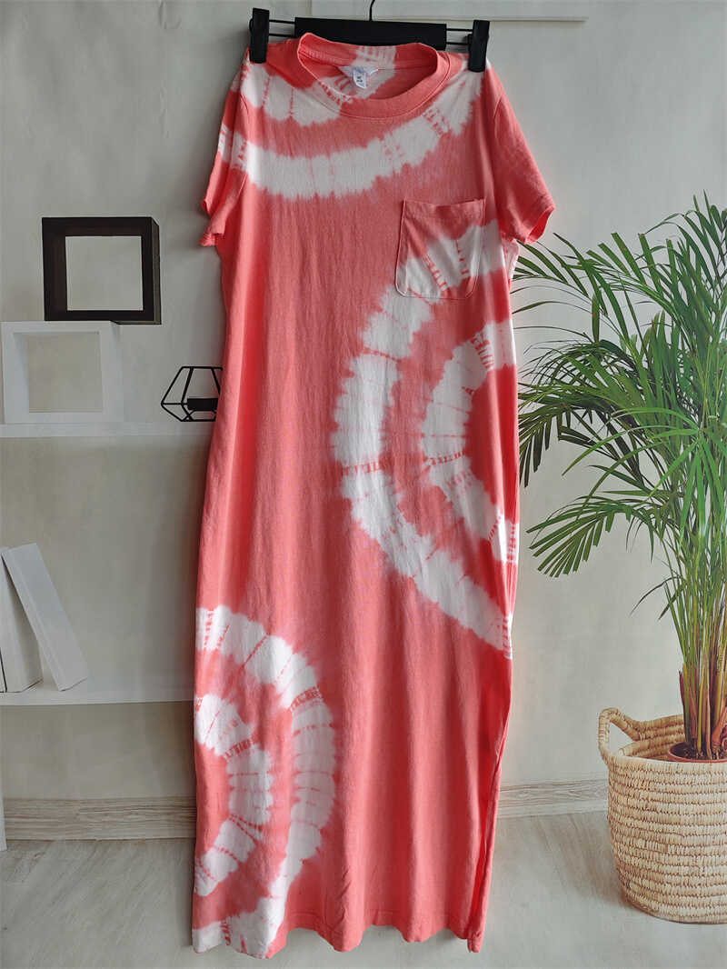 家居服100%纯棉出口墨染美国短袖