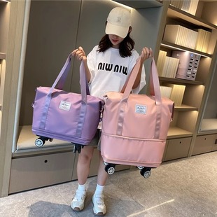 可以上飞机的行李箱!万向轮旅行包便携手拉行李袋带滑轮收纳包