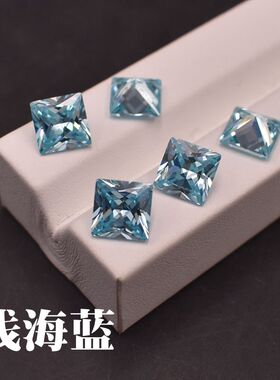 正方形海兰裸石小芸宝石锆石