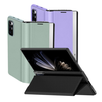 适用于小米mixfold1手机壳新款MIXfold第一代可折叠屏真皮支架保护套镜头全包防摔FOLD超薄男女高级翻盖外壳