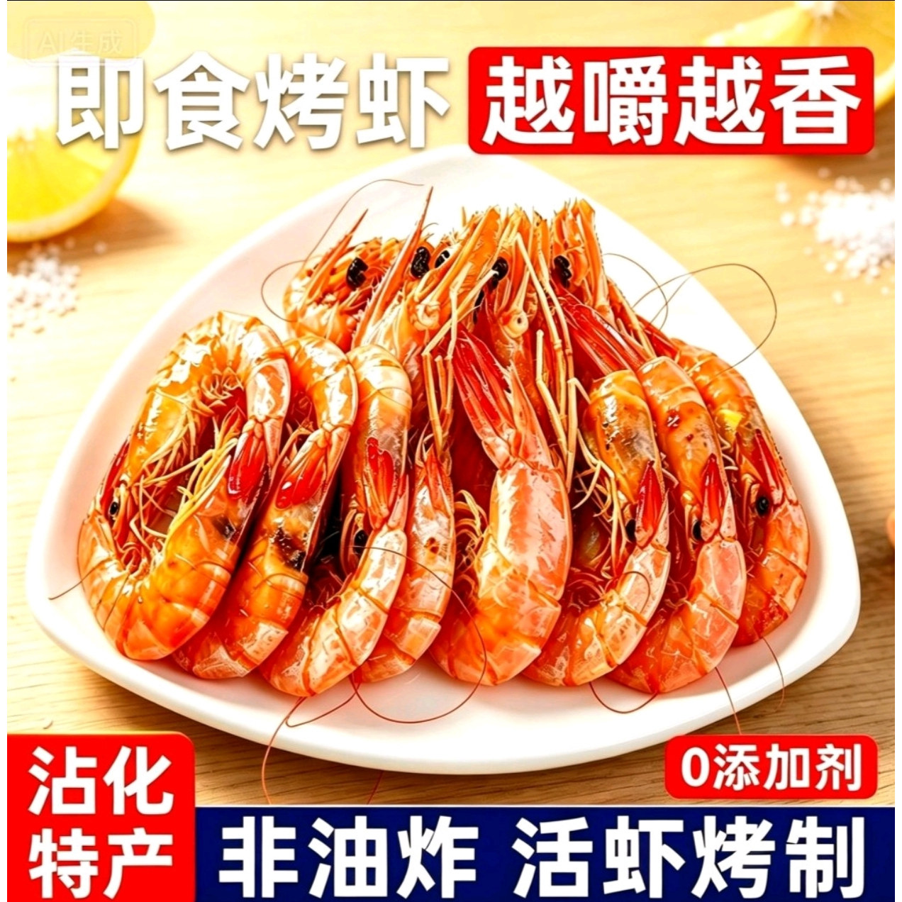 渤海特产烤虾干不咸孕妇儿童补钙即食零食礼盒装烤虾干送礼佳品