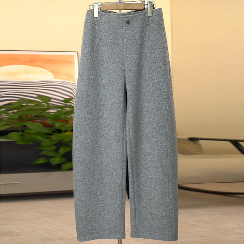 简约舒适百搭加厚绵羊毛休闲裤