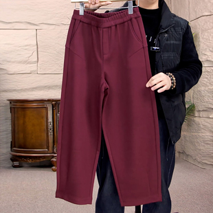 松紧腰简约宽松遮胯显瘦哈伦裤 新款 女2026春季 Ader九分阔腿老爹裤