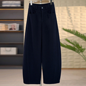 Ader绵羊毛休闲弯刀裤 气质百搭高腰显瘦加厚香蕉裤 女2025冬季 新款