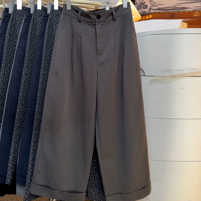 高腰宽松百搭显瘦直筒休闲阔腿裤