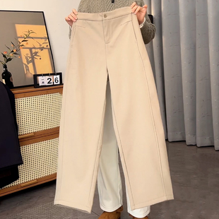 Ader高腰窄版直筒九分裤女2026春季新款时尚简约百搭显瘦休闲裤