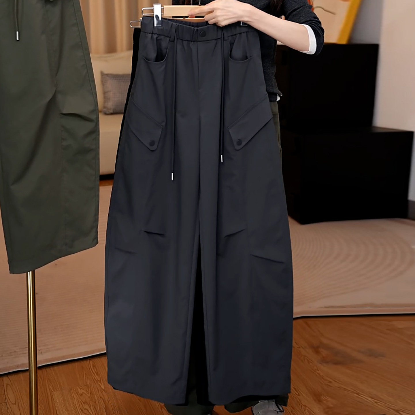 Ader阔腿工装裤女2026春季新款时尚百搭高腰显瘦宽松休闲弯刀裤潮,女装/女士精品,大码裤装,淘宝优惠券,粉丝福利购,淘宝优惠卷