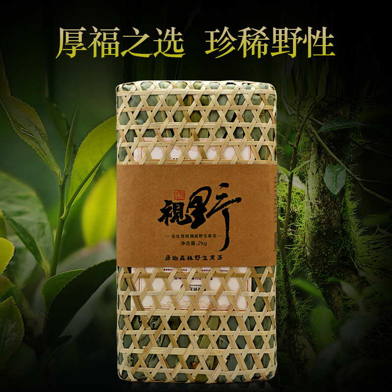 久扬黑茶湖南安化黑茶 视野六步溪原始次森林荒山野生古树黑茶叶