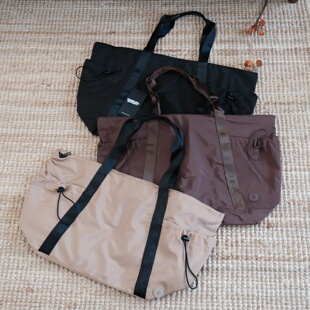 西班牙外贸音符家 大容量托特包女百搭通勤单肩包休闲简约尼龙包