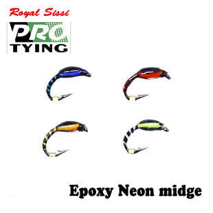 霓虹孑孓仿生钩16 Epoxy Neon 马口白条饵 飞钓 midge 飞蝇钩