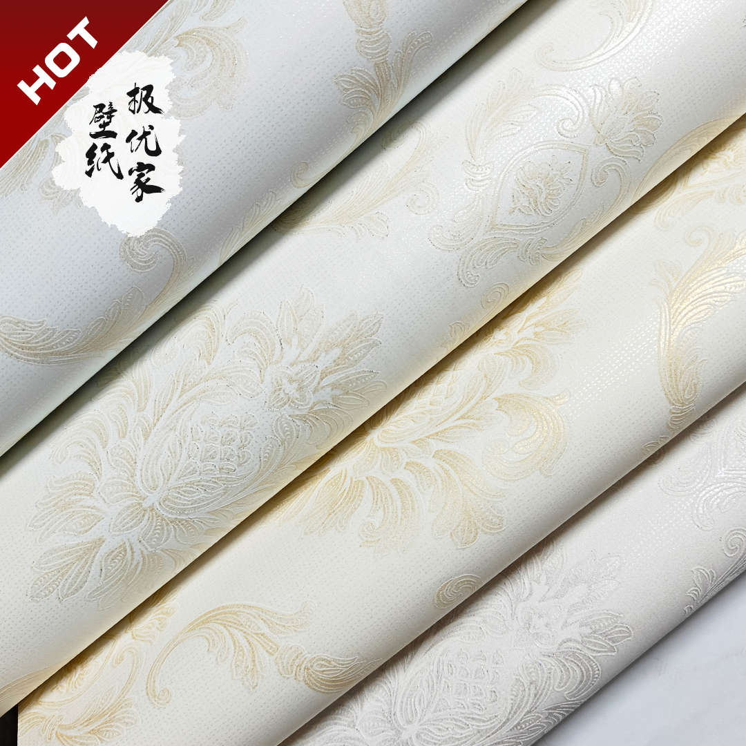 古典欧式大马士革墙纸非自粘环保复古加厚无纺壁纸卧室客厅背景墙