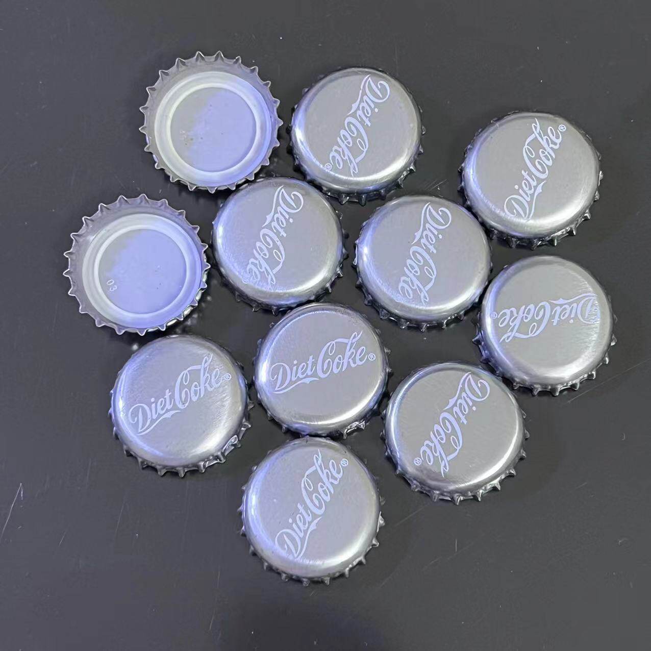 dietcoke银色瓶盖 可口可乐无痕瓶起 皇冠盖子9新