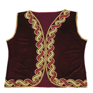 新款新疆舞蹈舞台表演维吾尔族刺绣金丝绒男女马甲背心民族风坎肩