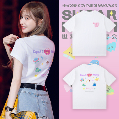 王心凌演唱会同款T恤应援服联名款Sugar Family短袖甜到冒泡衣服