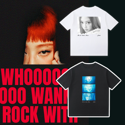 JENNIE金珍妮BLACKPINK同款演唱会应援T恤短袖纯棉男女同款RUBY
