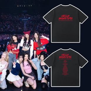 babymonster亚巡短袖2025演唱会周边应援服申厦蓝同款李茶仁圆领