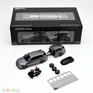 MORTAL 1:64 丰田咬地鲨 ALTEZZA GITA ELIXIR拖车版合金汽车模型