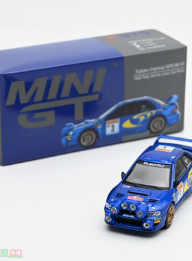 MINIGT 1:64 Subaru Impreza WRC98 1998 3号 四眼炮筒 汽车模型