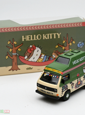 TW 1:64 Volkswagen T3 Van Camping 大众 合金汽车模型 小比例