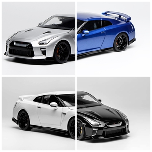 MotorHelix MH 1:18 GTR R35 T SPEC 合金汽车模型 可开门成品白