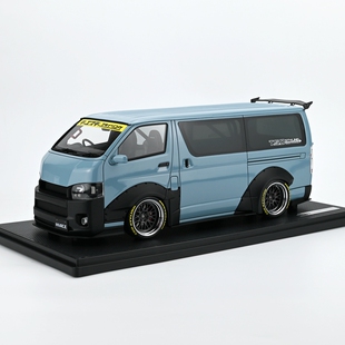 IG 1:18 T S D WORKS HIACE 宽体树脂汽车模型 MPV改装版 收藏