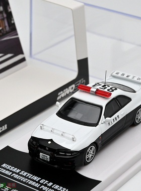 INNO 1:64 天际线GTR R33 日本埼玉县警车 合金汽车模型 成品摆件