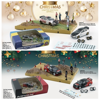 sti汽车模型BM合金圣诞evo164