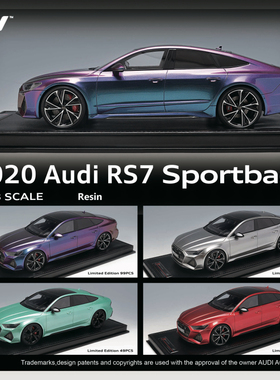 MotorHelix MH 1:18 奥迪RS7 钨钢银 限量版 汽车模型 超跑收藏品