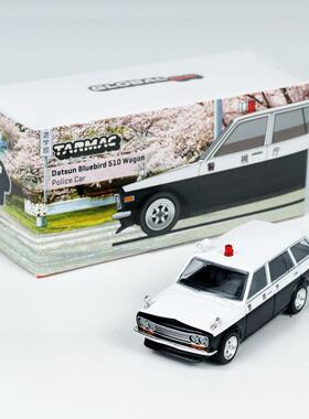 TW 1:64 Datsun蓝鸟 510 Wagon Japan Police Car 合金汽车模型