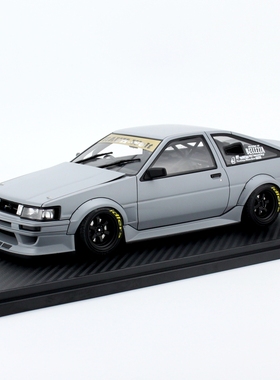 IG 1:18 RWB AE86 宽体改装版 树脂汽车模型 成品收藏摆件 哑灰色