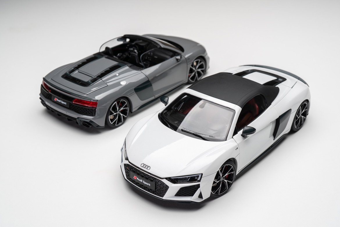 kengfai其辉 1:18 新款奥迪r8 敞篷硬顶合金汽车模型 超跑 收藏品