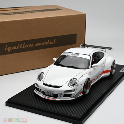 IG 1:18 RWB 997 GT3 白色 树脂汽车模型 成品宽体 摆件改装版