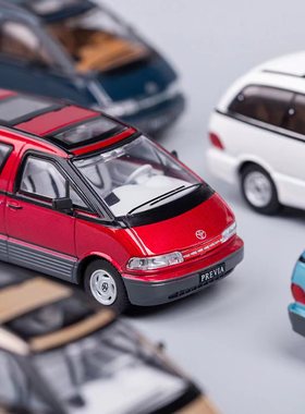 GCD 1：64子弹头PREVIA合金汽车模型收藏成品 复古MPV面包车摆件