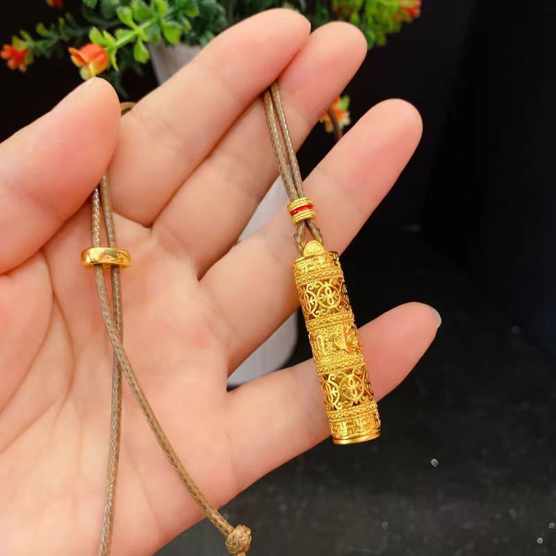 大彤彤同款越南沙金佛吊坠项链