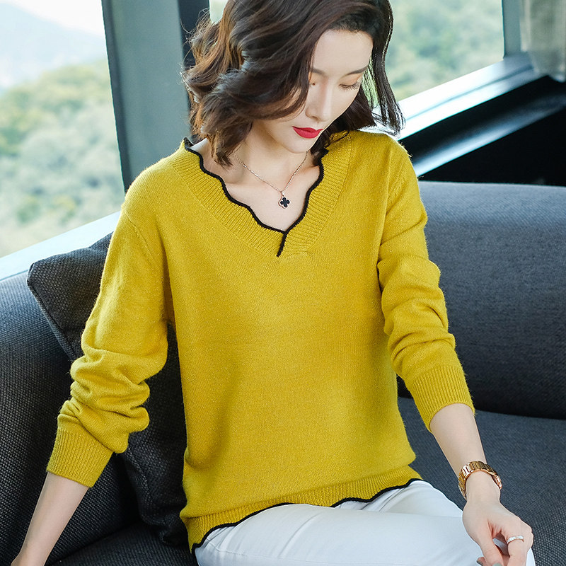 春装2019新款女装毛衣宽松很仙的洋气上衣百搭鸡心v领针织打底衫在类目 女装/女士精品, 毛针织衫中 - 来自Buy2taobao.com提供专业的淘宝代购服务