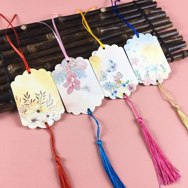 水彩空白书签硬卡纸手绘自制涂鸦diy材料包平安福挂件中国风古典