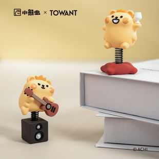 小熊虫原创滴胶摇摇乐公仔汽车工位摆件可爱创意动漫周边解压好物